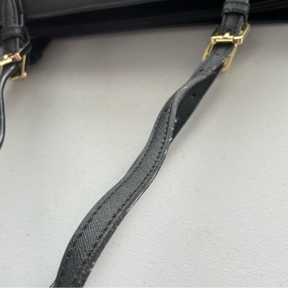 Tory Burch York Buckle Leather Tote Black Large - Picture 8 of 9